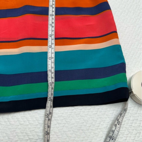 Twelfth Street By Cynthia Vincent 100% Silk Multi Colour Shift Dress Size S - Picture 9 of 11